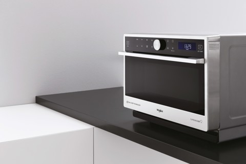 Whirlpool MWSC 9133 SX Superficie piana Microonde combinato 33 L 1000 W Nero, Acciaio inossidabile