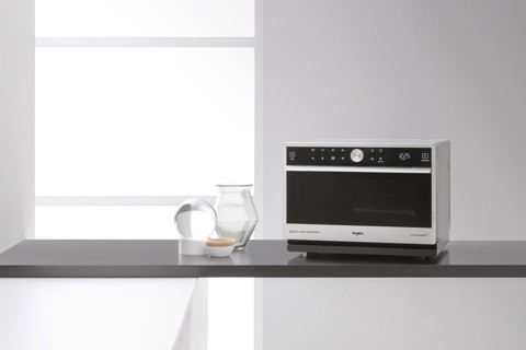 Whirlpool MWSC 9133 SX Superficie piana Microonde combinato 33 L 1000 W Nero, Acciaio inossidabile