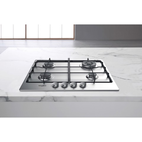 Whirlpool TGML 651 IX Acciaio inossidabile Da incasso 55 cm Gas 4 Fornello(i)