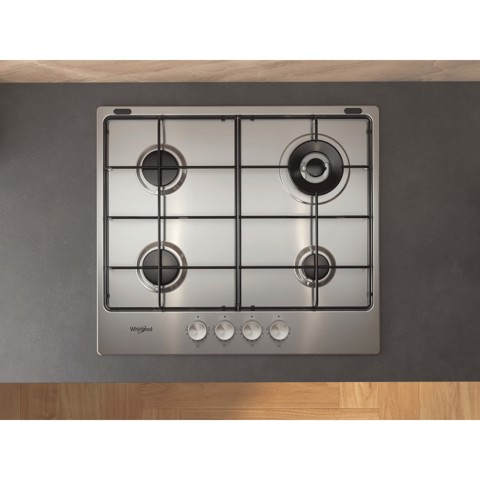 Whirlpool TGML 651 IX Acciaio inossidabile Da incasso 55 cm Gas 4 Fornello(i)