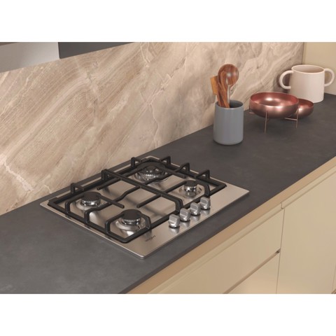 Whirlpool TGML 661 IX R Acciaio inossidabile Da incasso 58 cm Gas 4 Fornello(i)