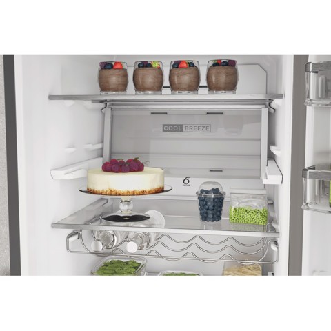 Whirlpool W7X 93T OX 2 frigorifero con congelatore Libera installazione 367 L D Acciaio inossidabile