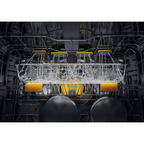 Whirlpool W8F HS61X, Lavastoviglie MaxiSpace 60cm, classe A, 15 coperti, 41dBA, Inox