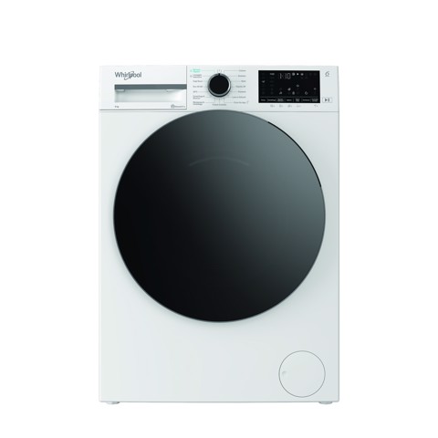 Whirlpool WAM R949WB IT, 9kg, classe A -30%, Bianco, Inverter, 1400 giri, Display digitale XL, vapore, porta nera, Wi-Fi