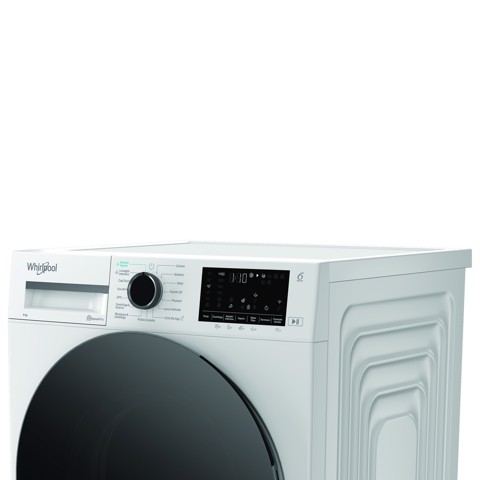 Whirlpool WAM R949WB IT, 9kg, classe A -30%, Bianco, Inverter, 1400 giri, Display digitale XL, vapore, porta nera, Wi-Fi