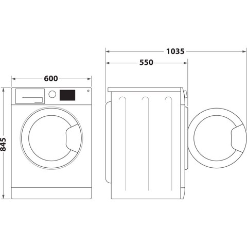 Whirlpool WAM R949WB IT, 9kg, classe A -30%, Bianco, Inverter, 1400 giri, Display digitale XL, vapore, porta nera, Wi-Fi