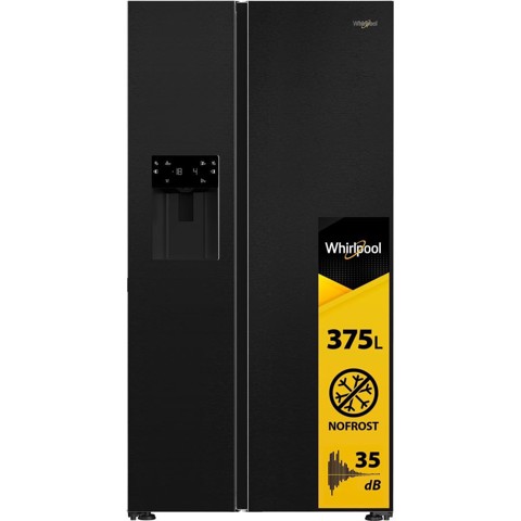 Whirlpool WHG2 6574W XK5E Frigorifero Side by Side a libera installazione, Dual no frost, Classe D, Inox, 35 dbA