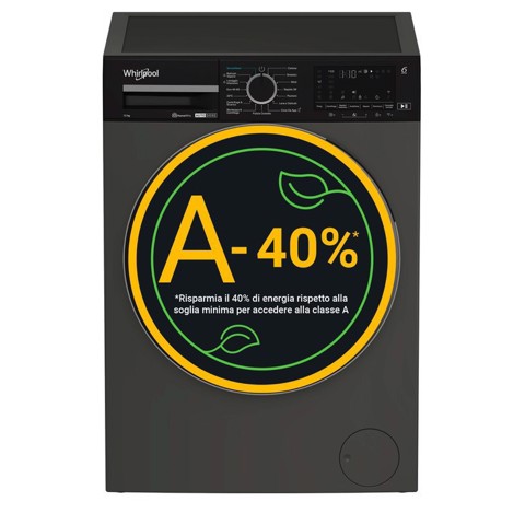 Whirlpool WPM 210G ADS IT lavatrice Caricamento frontale 12 kg 1300 Giri/min Grigio