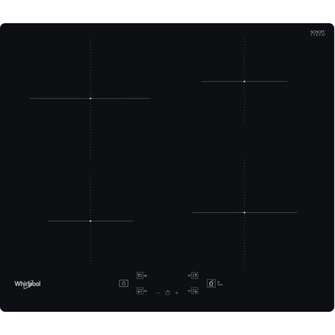 Whirlpool WS Q2160 NE Nero Da incasso 59 cm Piano cottura a induzione 4 Fornello(i)