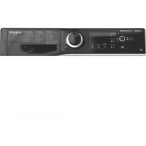 Whirlpool WSB 726 D IT, 7kg, classe A, colore Bianco, Inverter, 1200 giri, Display digitale XL, porta dark screen, Vapore