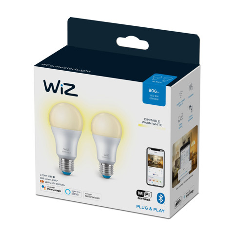 WiZ Lampadina A60 E27 x2