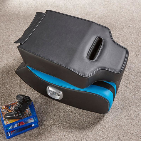 X Rocker Geist 2.0 Sedia da gioco per console Seduta imbottita Nero, Blu