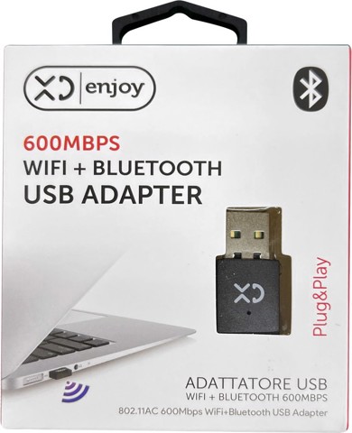 XD Enjoy 600Mbps WiFi + Bluetooth USB Adapter