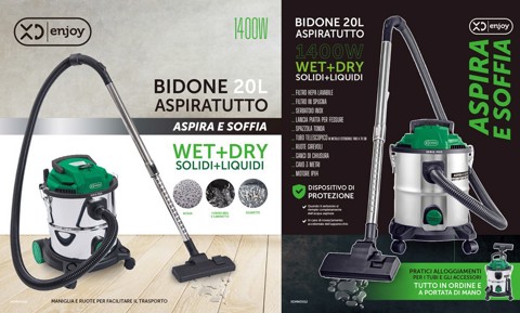 XD Enjoy Bidone Aspira Solidi e Liquidi