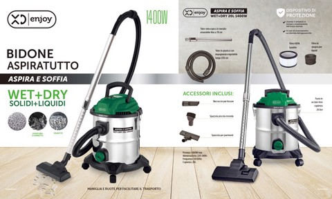 XD Enjoy Bidone Aspira Solidi e Liquidi