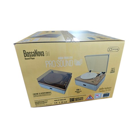 XD Enjoy BossaNova Giradischi con trasmissione a cinghia Grigio, Legno Semiautomatico