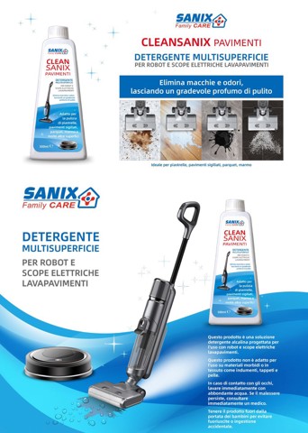 CLEAN SANIX Liquido (pronto all'uso) Detergente universale pavimenti