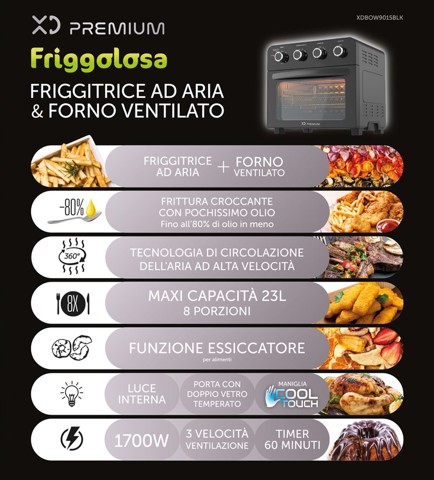 XD Premium FRIGGITRICE AD ARIA & FORNO VENTILATO