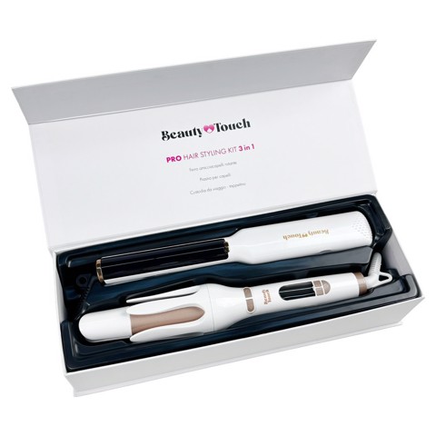 XD Enjoy Kit Piastra per Capelli e Ferro Arricciacapelli - Beauty Touch by XD