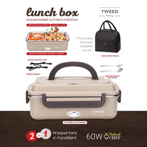 XD Enjoy LUNCH BOX scaldavivande elettrico portatile con borsa e posate