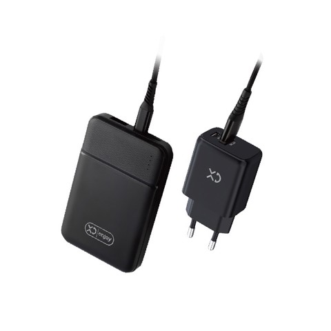 XD Enjoy Mobile Starter Kit: USB To Type-C Cable + Travelling Charger + Power Bank 5000mAh