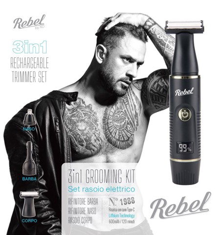 Rebel Set rasoio elettrico 3 in 1 - REBEL by XD