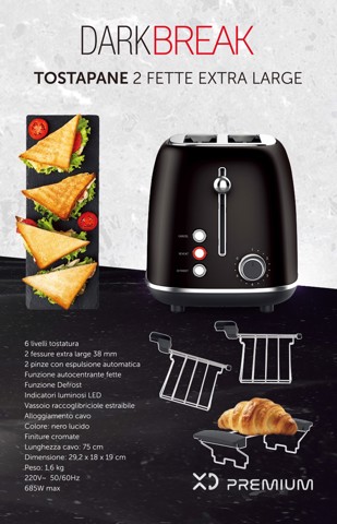 XD Enjoy Tostapane 2 fette extra large premium