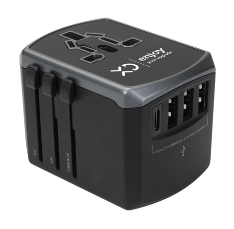 XD Enjoy Universal Travel Adapter 3usb+1typec