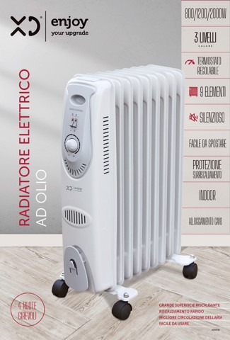 XD Enjoy XD XDNYJ9 Interno Bianco 2000 W Riscaldatore ambiente elettrico a olio