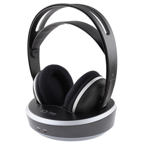 XD Enjoy XDART4780 Cuffie senza filo a Padiglione per TV con Base di ricarica Nero