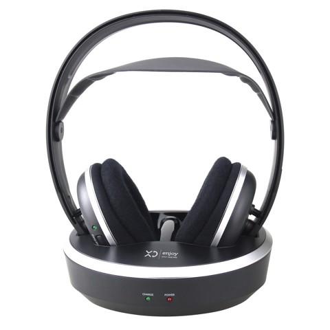 XD Enjoy XDART4780 Cuffie senza filo a Padiglione per TV con Base di ricarica Nero