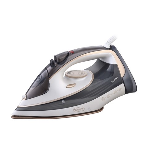 XD Enjoy XDBIN9555 ferro da stiro Ferro da stiro a secco e a vapore Piastra in Ceramica 2600 W Grigio, Bianco