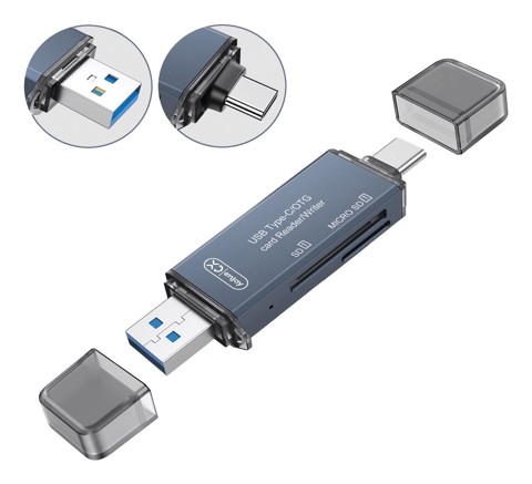 XD Enjoy XDC311 lettore di schede USB 3.0 Type-A/Type-C Grigio