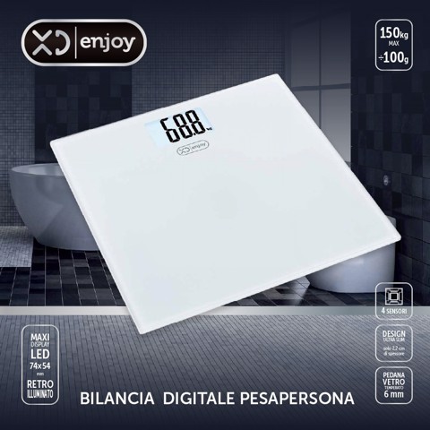 XD Enjoy XDCAM1614P bilance pesapersone Quadrato Bianco Bilancia pesapersone elettronica