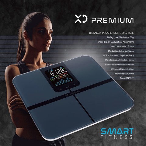 XD Enjoy XDCAM9629P bilance pesapersone Quadrato Nero, Grigio Bilancia pesapersone elettronica