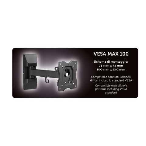 XD Enjoy XDCIM11S Supporto TV a parete 71,1 cm (28") Nero