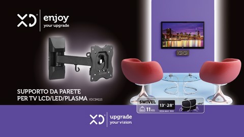 XD Enjoy XDCIM11S Supporto TV a parete 71,1 cm (28") Nero