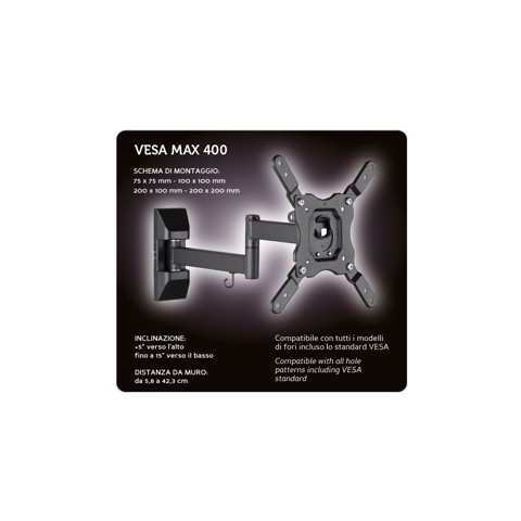 XD Enjoy XDCIM21A Supporto TV a parete 101,6 cm (40") Nero