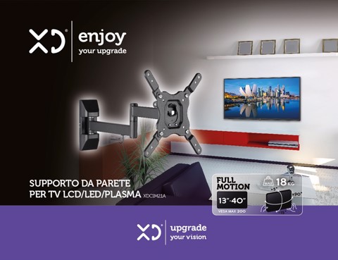 XD Enjoy XDCIM21A Supporto TV a parete 101,6 cm (40") Nero