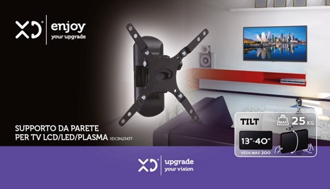 XD Enjoy XDCIM2343T Supporto TV a parete 101,6 cm (40") Nero