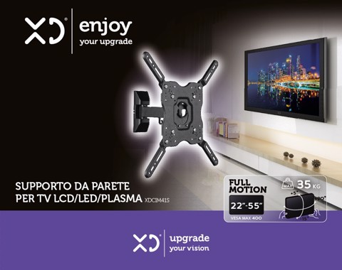 XD Enjoy XDCIM41S Supporto TV a parete 139,7 cm (55") Nero