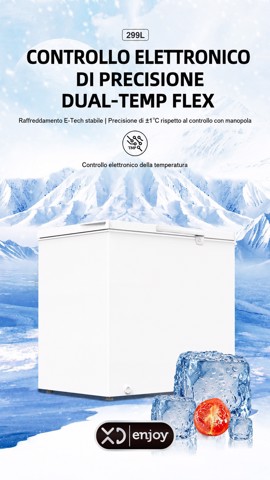 XD Enjoy XDCOMF301D congelatore Congelatore a pozzo Libera installazione 299 L Bianco