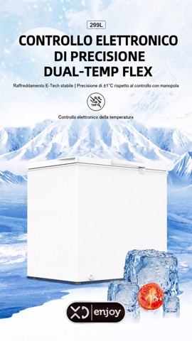 XD Enjoy XDCOMF301D congelatore Congelatore a pozzo Libera installazione 299 L Bianco
