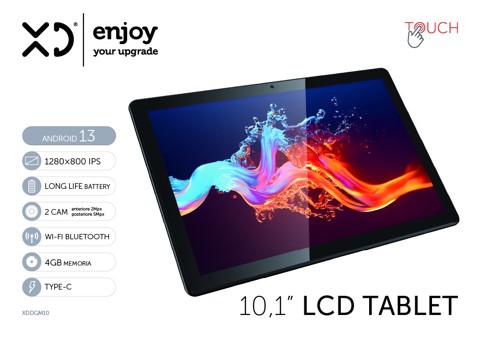 XD Enjoy XDDGM10 tablet 64 GB 25,6 cm (10.1") Rockchip 4 GB Wi-Fi 4 (802.11n) Android 13 Nero