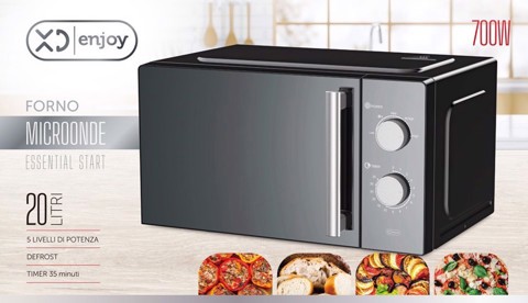 XD Enjoy XDDWMX55M forno a microonde Nero Solo microonde Superficie piana 20 L 700 W