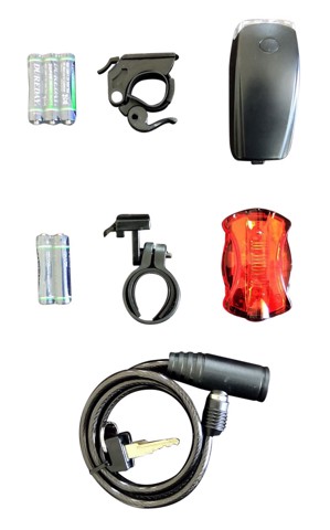 XD Enjoy XDFE205 illuminazione bicicletta Illuminazione posteriore + Illuminazione anteriore (set) LED