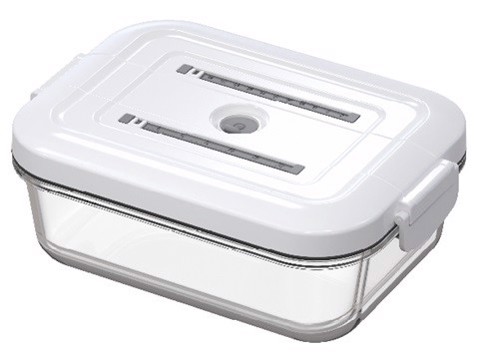 Freshlocker XDFLVC150 recipiente per cibo Rettangolare Contenitore 1,5 L Trasparente, Bianco 1 pz