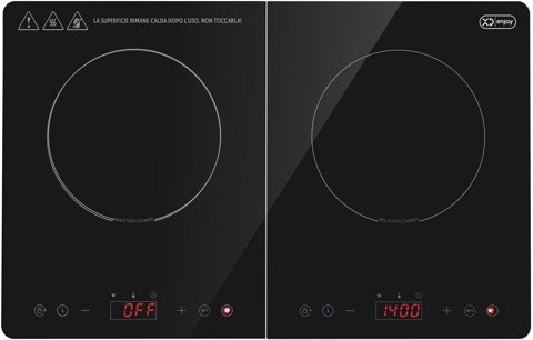 XD Enjoy XDFS150BK piano cottura Nero Superficie piana 58 cm Piano cottura a induzione 2 Fornello(i)