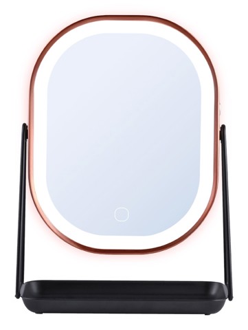 XD Enjoy XDGF1211 specchietto per trucco Libera installazione Ovale Rose Gold, Nero