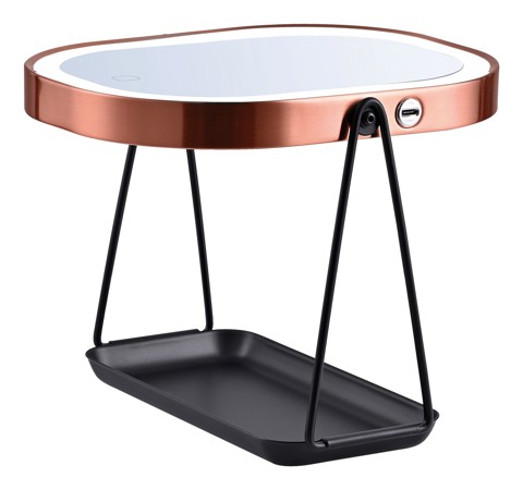 XD Enjoy XDGF1211 specchietto per trucco Libera installazione Ovale Rose Gold, Nero